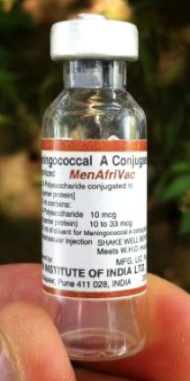 A novel meningococcal A conjugate vaccine, MenAfriVacâ , was developed specifically for use in the African meningitis belt. Photo Credit: Centers for Disease Control and Prevention